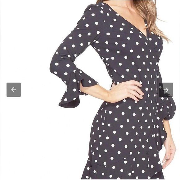 Ralph Lauren black/white polkadots dress size 16 - Picture 6 of 14